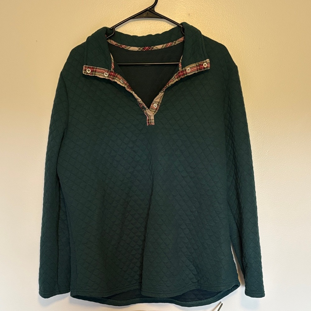 Green Quilted Women's Top